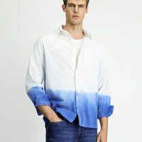 Medium Navy Long Sleeve Oversize Extra Relaxed Fit Sporty Cotton Button-Down Collar Velvet Shirt