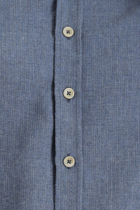 Indigo Long Sleeve Regular Fit Cotton Easy-Iron Sport Shirt