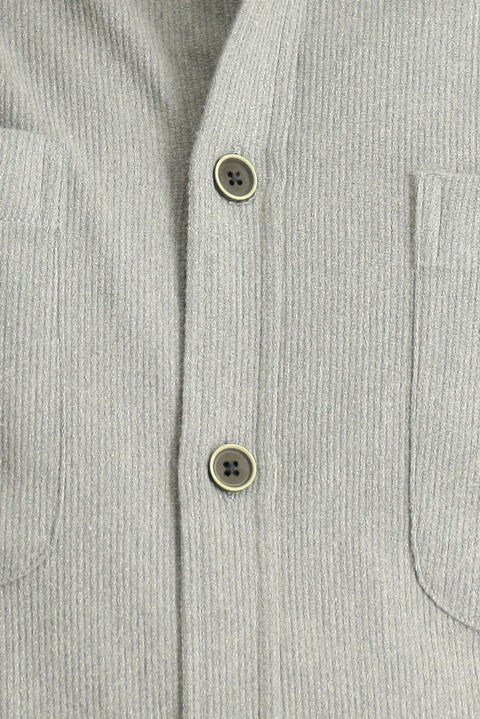Medium Grey Long Sleeve Oversize Cotton Lumberjack Shirt