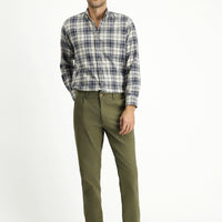 Light Mink Long Sleeve Regular Fit Sport Plaid Cotton Button-Down Collar Lumberjack Shirt