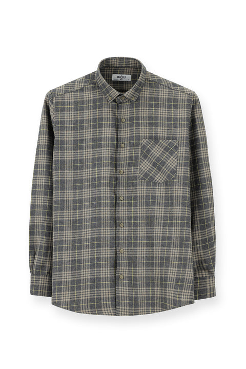 Medium Mink Long Sleeve Regular Fit Cotton Sport Plaid Lumberjack Shirt