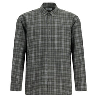 Medium Grey Long Sleeve Regular Fit Lumberjack Plaid Button-Down Collar Cotton Shirt