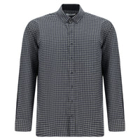 Medium Grey Long Sleeve Regular Fit Lumberjack Plaid Button-Down Collar Cotton Shirt