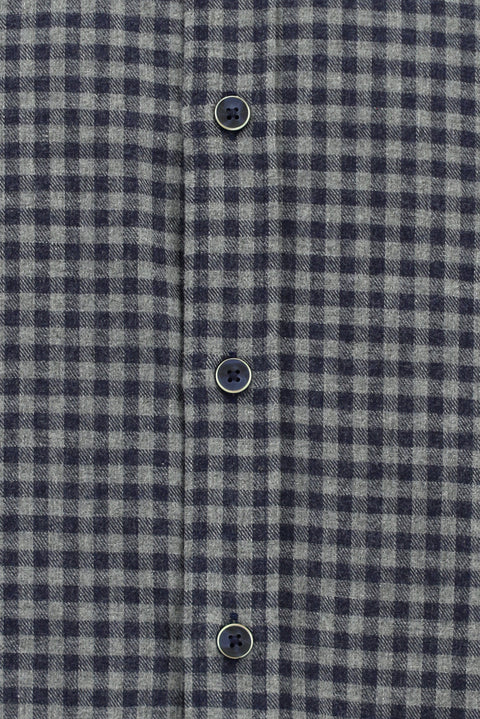 Medium Grey Long Sleeve Regular Fit Lumberjack Plaid Button-Down Collar Cotton Shirt