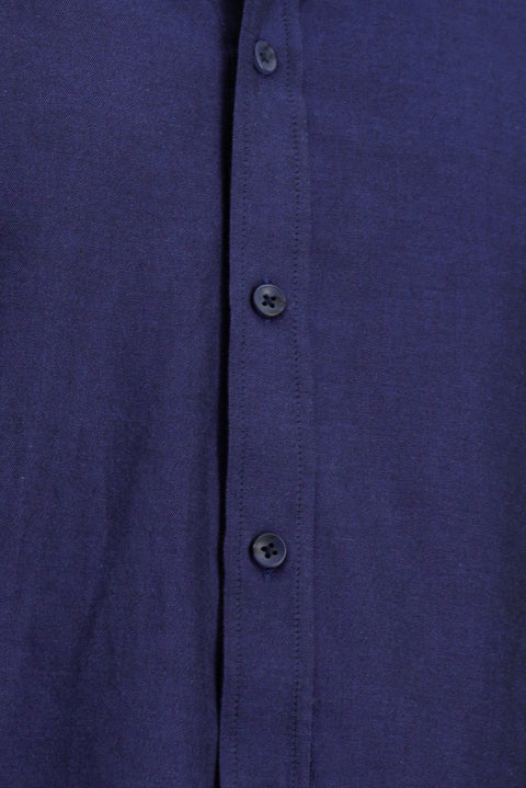 Medium Navy Long Sleeve Regular Fit Sport Cotton Button-Down Oxford Shirt