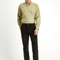Light Yellow Long Sleeve Regular Fit Patterned Sporty Lumberjack Cotton Button-Down Collar Shirt