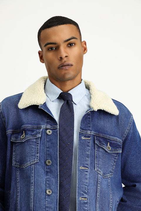 Dark Navy Sport Cotton Denim Jacket/Coat