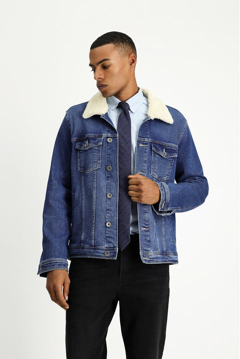 Dark Navy Sport Cotton Denim Jacket/Coat