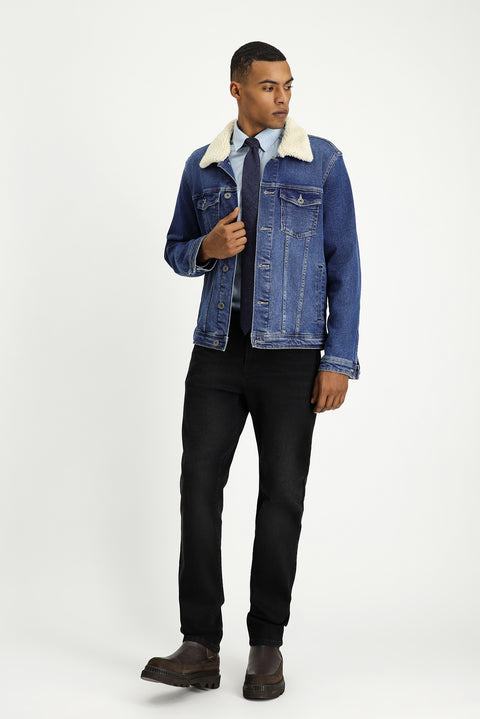 Dark Navy Sport Cotton Denim Jacket/Coat