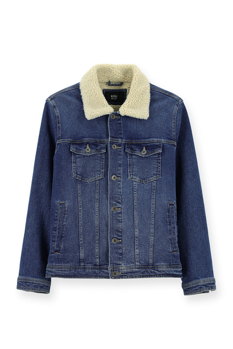 Dark Navy Sport Cotton Denim Jacket/Coat