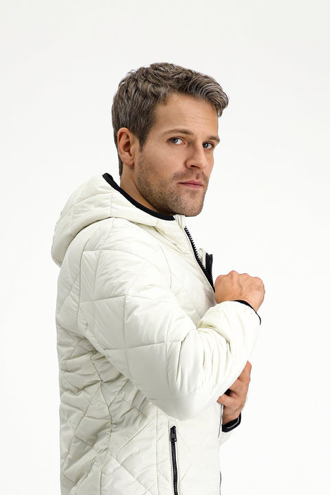 Off-White Hooded Quilted Sport Jacket
