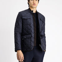 Dark Navy Quilted Sport Jacket