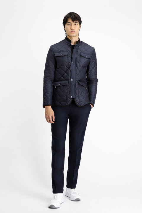 Dark Navy Quilted Sport Jacket