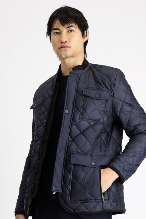 Dark Navy Quilted Sport Jacket