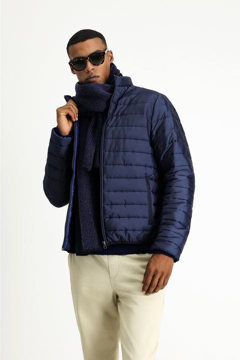 Light Navy Quilted Sport Jacket