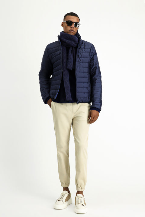 Light Navy Quilted Sport Jacket