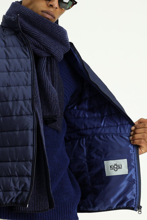Light Navy Quilted Sport Jacket