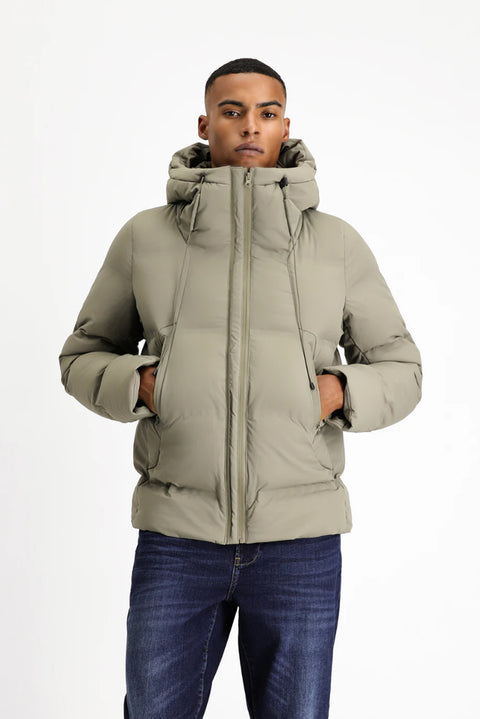 Medium Mink Hooded Puffy Sport Jacket