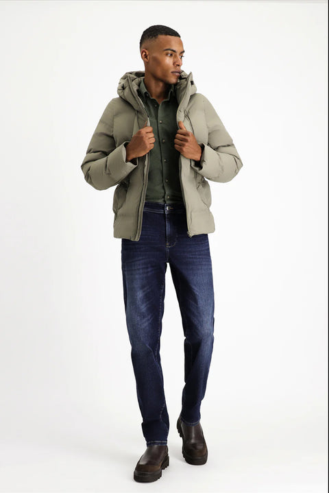 Medium Mink Hooded Puffy Sport Jacket