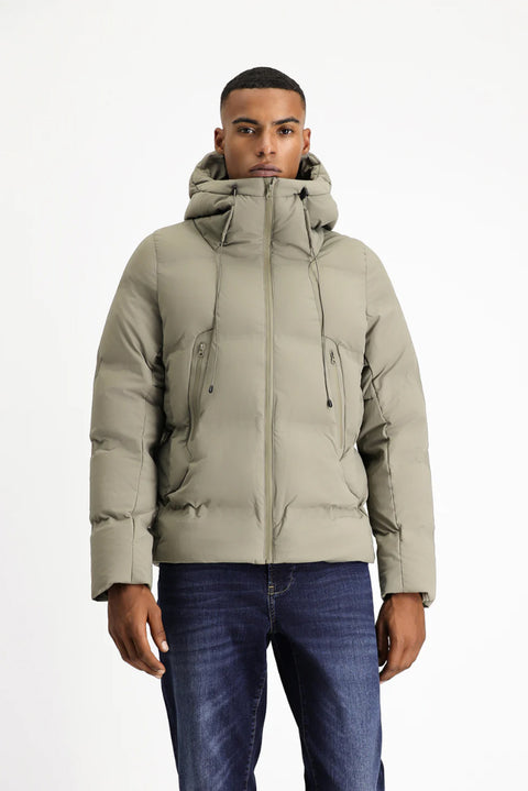 Medium Mink Hooded Puffy Sport Jacket