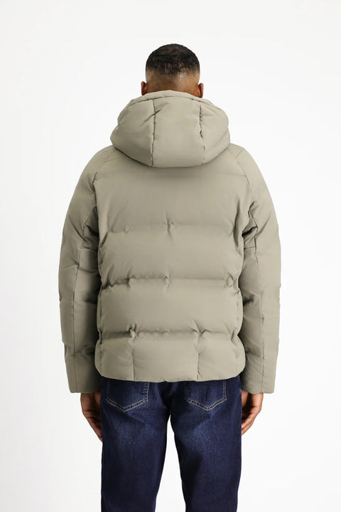 Medium Mink Hooded Puffy Sport Jacket