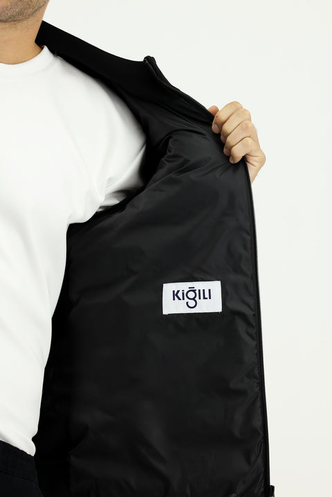 Black Sport Padded Scuba Jacket