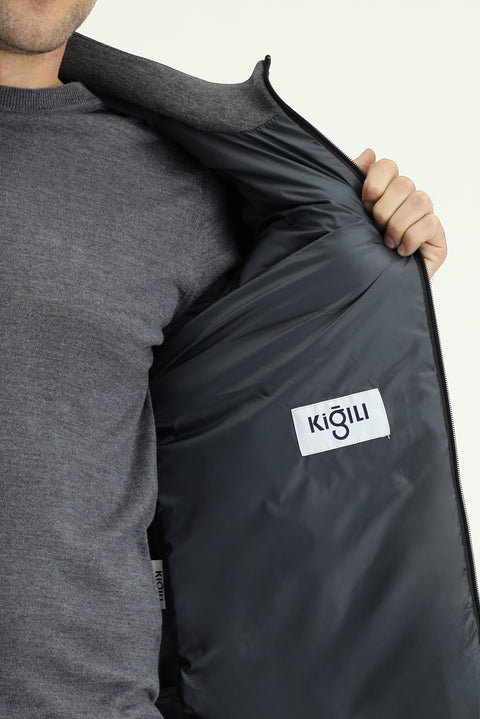 Medium Grey Sport Puffy Scuba Jacket