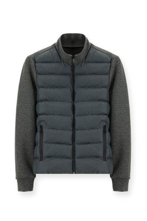 Medium Grey Sport Puffy Scuba Jacket