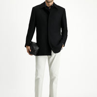 Black Wool Classic Coat