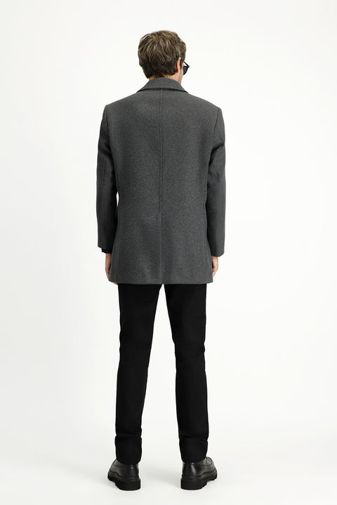 Dark Anthracite Wool Classic Coat