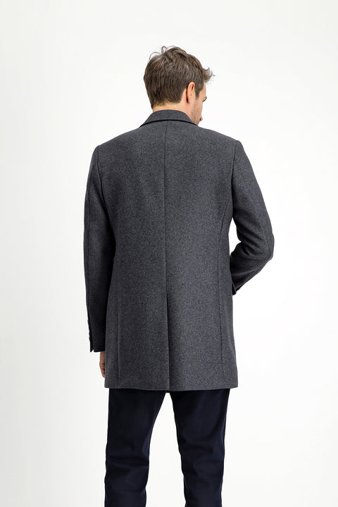 Dark Anthracite Wool Classic Coat