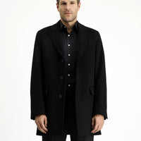 Black Wool Classic Coat