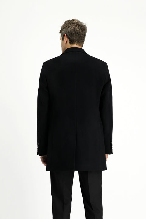 Black Wool Classic Coat