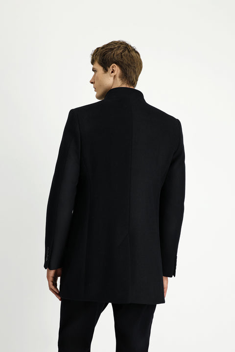 Black Wool Classic Coat