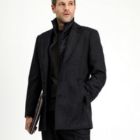 Medium Anthracite Classic Wool Coat