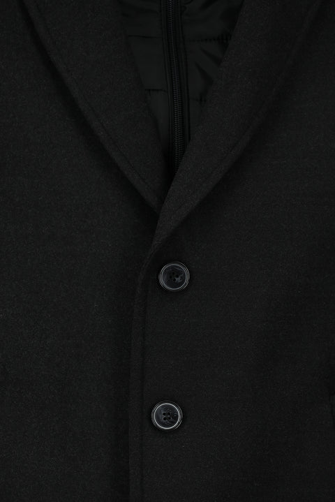 Medium Anthracite Classic Wool Coat