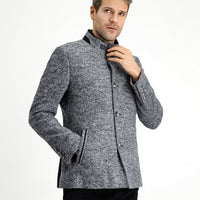 Medium Grey Classic Wool Coat