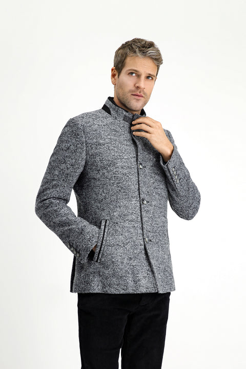Medium Grey Classic Wool Coat