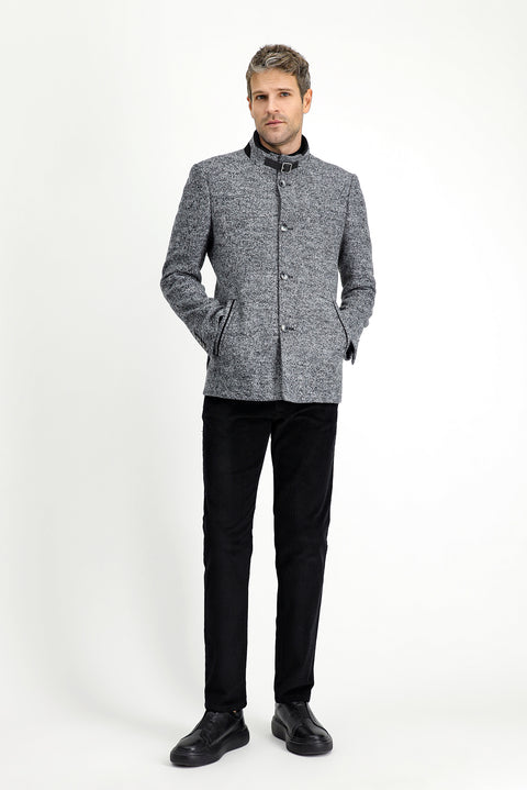 Medium Grey Classic Wool Coat