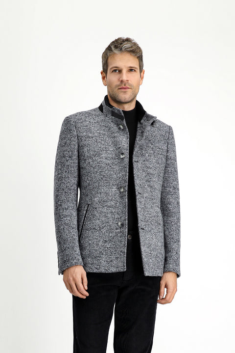Medium Grey Classic Wool Coat