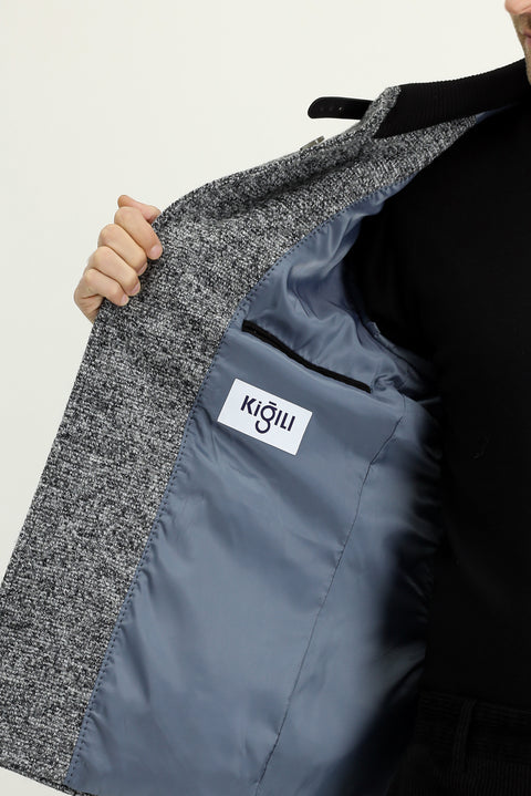 Medium Grey Classic Wool Coat