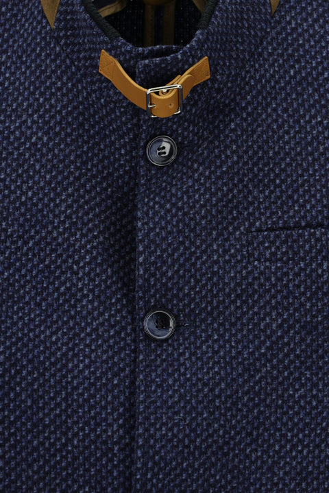 Medium Navy Classic Wool Coat