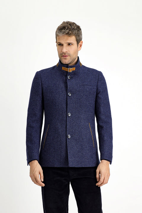 Medium Navy Classic Wool Coat