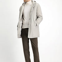 Medium Mink Slim Fit Narrow Cut Hooded Sport Puffer Jacket
