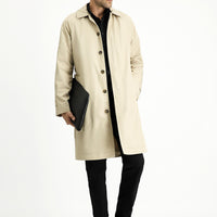 Light Beige Classic Overcoat & Trench Coat