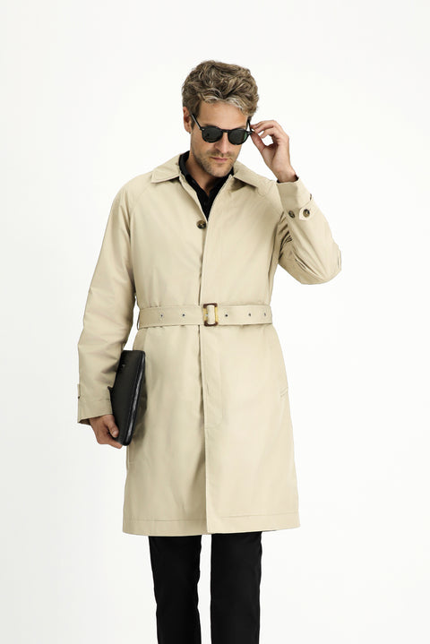 Light Beige Classic Overcoat & Trench Coat