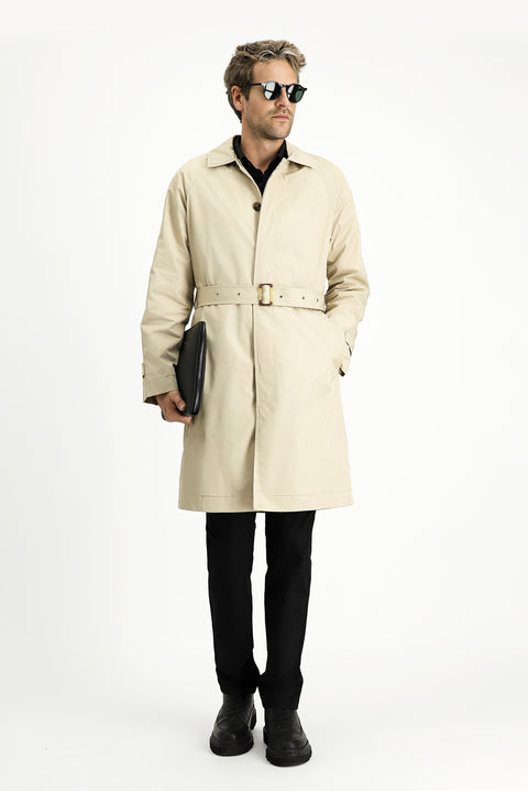 Light Beige Classic Overcoat & Trench Coat