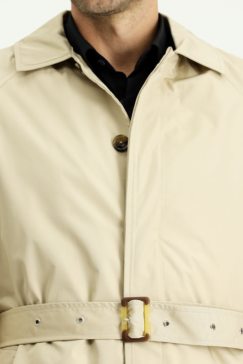 Light Beige Classic Overcoat & Trench Coat