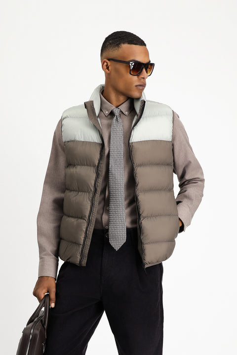 Light Grey Sports Padded Vest with Bag