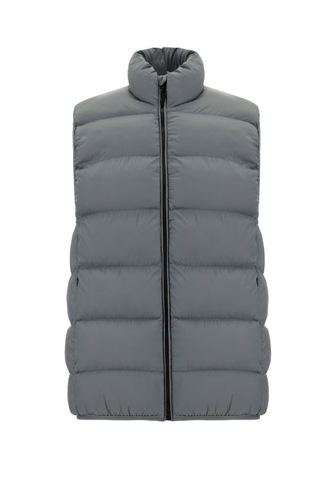 Medium Grey Quilted Sports Padded Vest with Bag